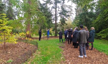 Social prescribers on a tour of the Arboretum