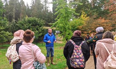 Curator Ben Jones leading a tour for social prescribers