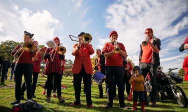 Performance by Horns of Plenty at the Autumn Fair