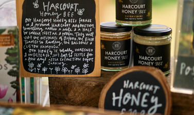 The Honey display at the Harcourt Arboretum Shop