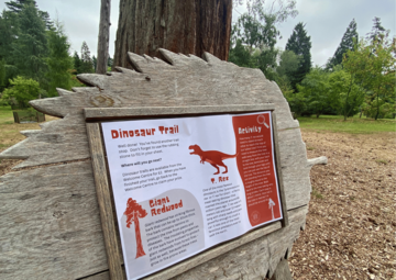 Dinosaur Trail at Harcourt Arboretum